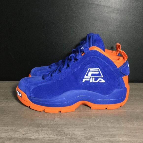 RARE Fila Grant Hill 2 Knicks Suede Blue Orange Unreleased 1BM01798-423 Men's 8 - Picture 3 of 7
